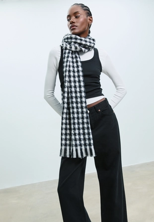 Шарф в мелкую клетку- Заказать в России