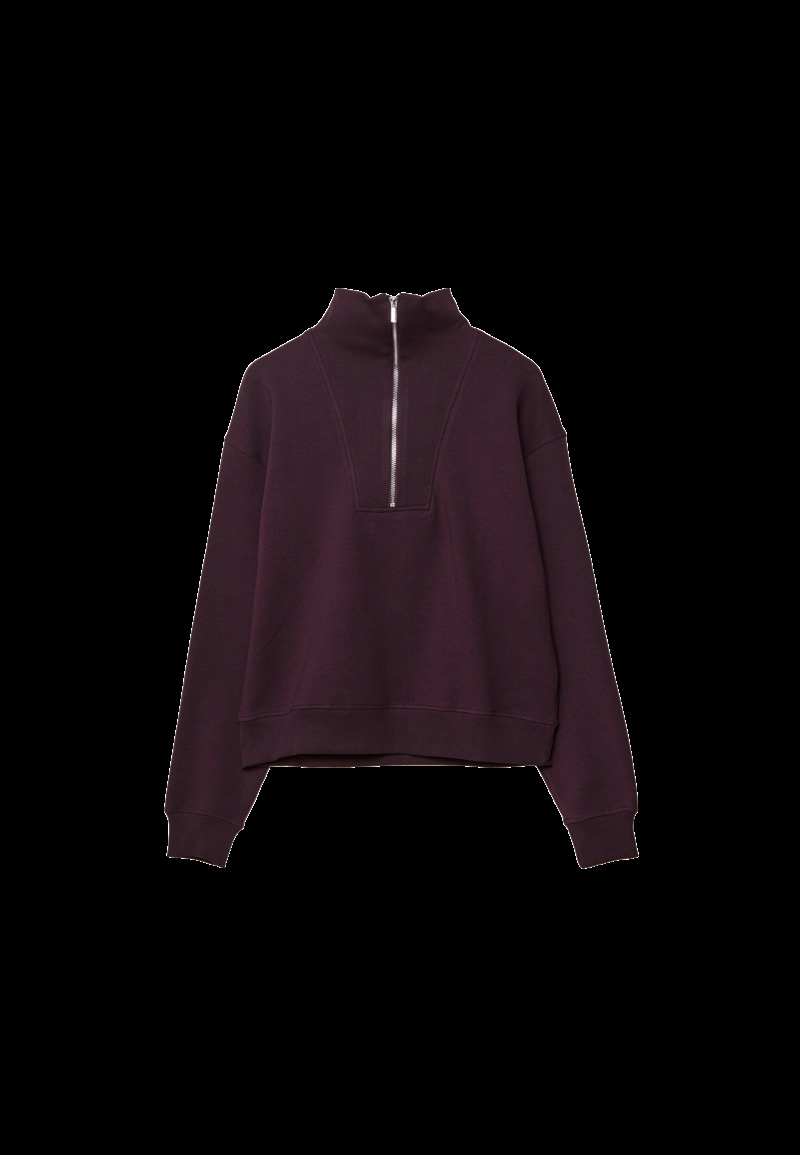 Толстовка с высоким воротником на молнии