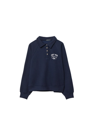 Толстовка-поло на пуговицах- Заказать в России