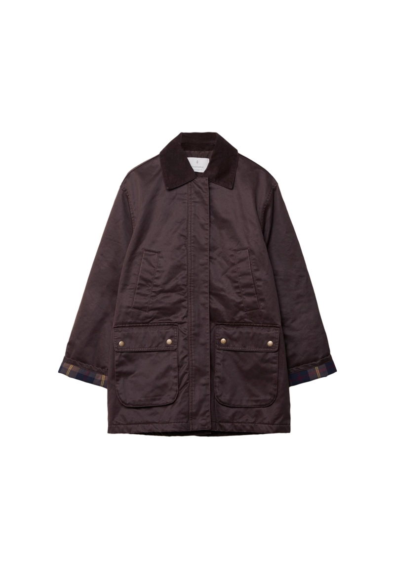 Парка с вощеным покрытием и множеством карманов