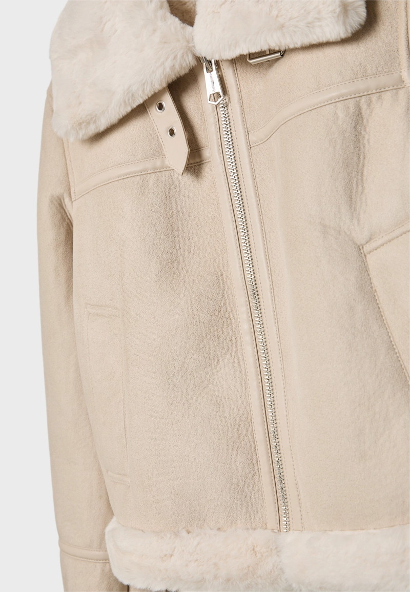 Куртка-дубленка из искусственной замши