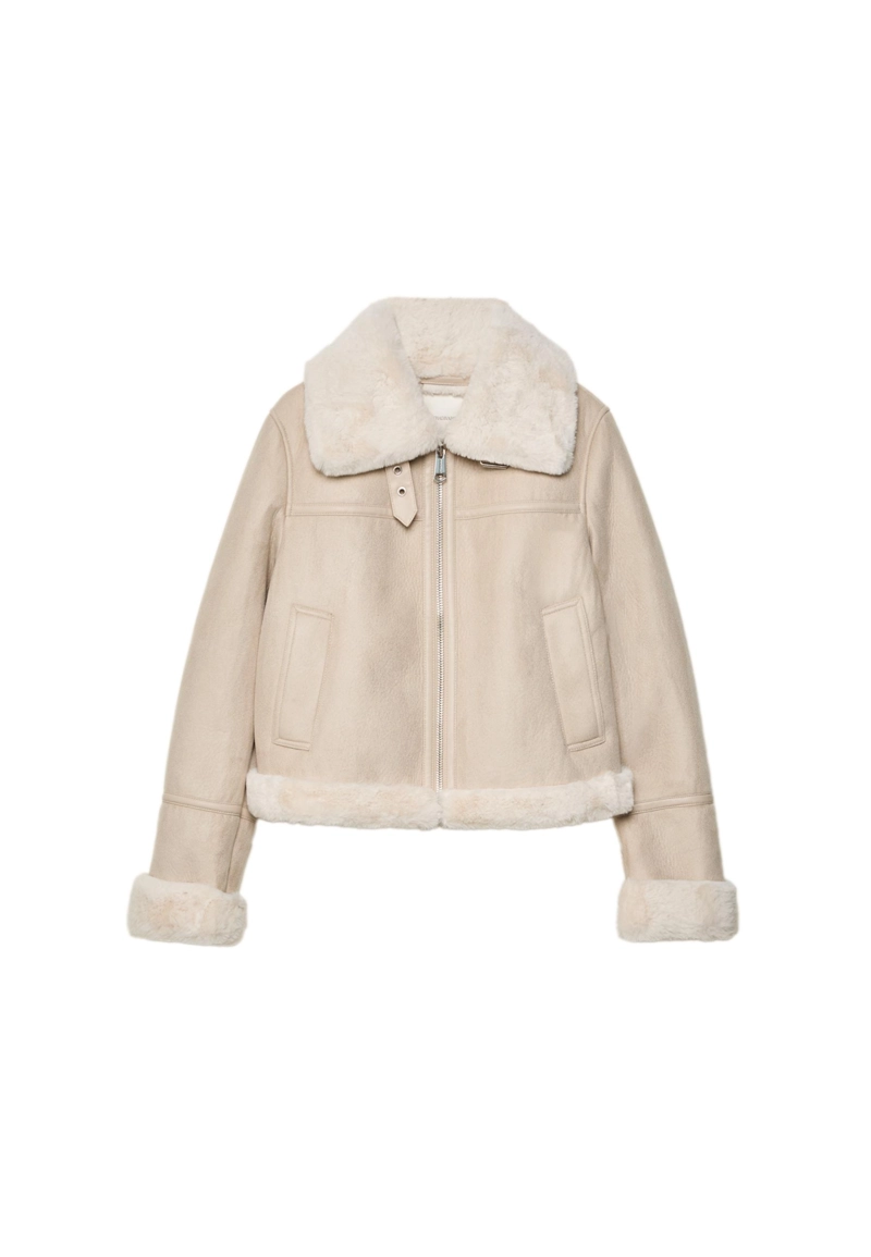 Куртка-дубленка из искусственной замши