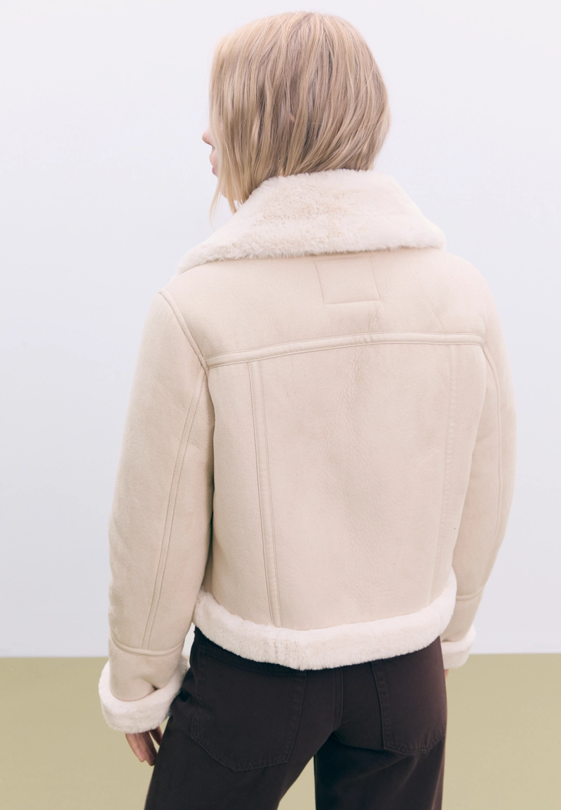 Куртка-дубленка из искусственной замши