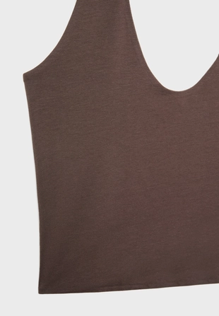 Укороченный топ с горловиной халтер- Заказать в России