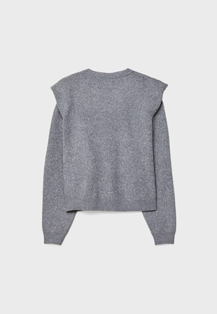 Вязаный свитер с подплечниками- Заказать в России