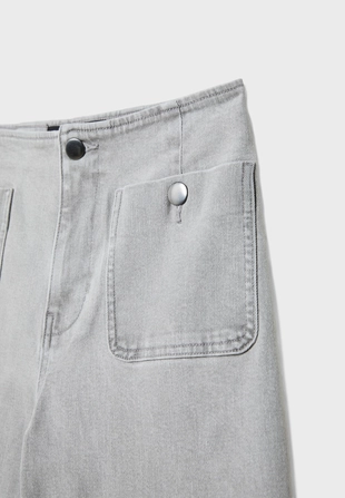 Джинсы D77 в минималистичном стиле с карманами- Заказать в России