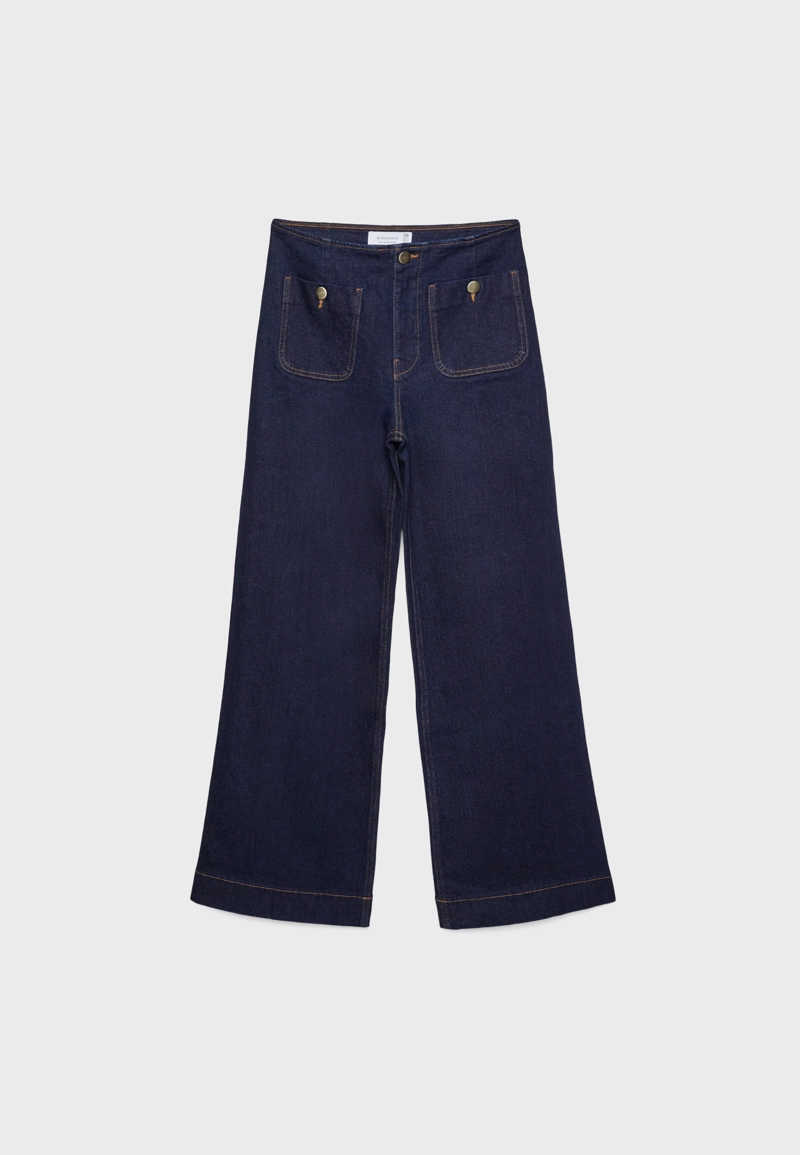 Джинсы D77 в минималистичном стиле с карманами