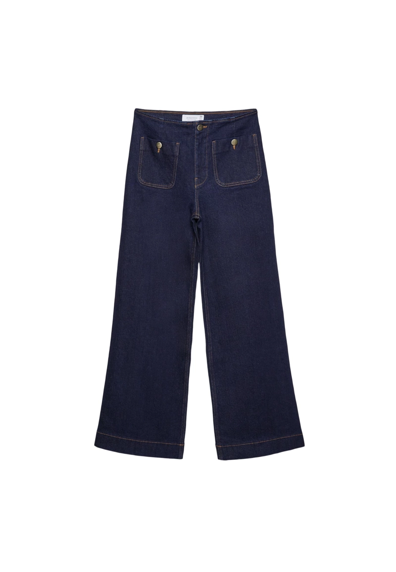 Джинсы D77 в минималистичном стиле с карманами