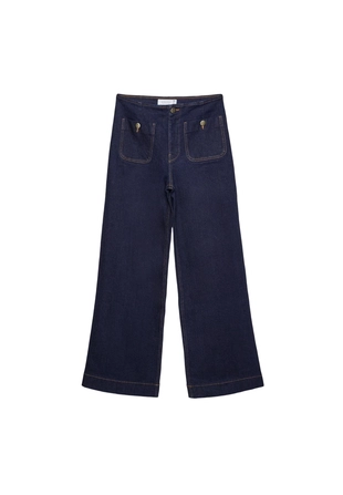 Джинсы D77 в минималистичном стиле с карманами- Заказать в России