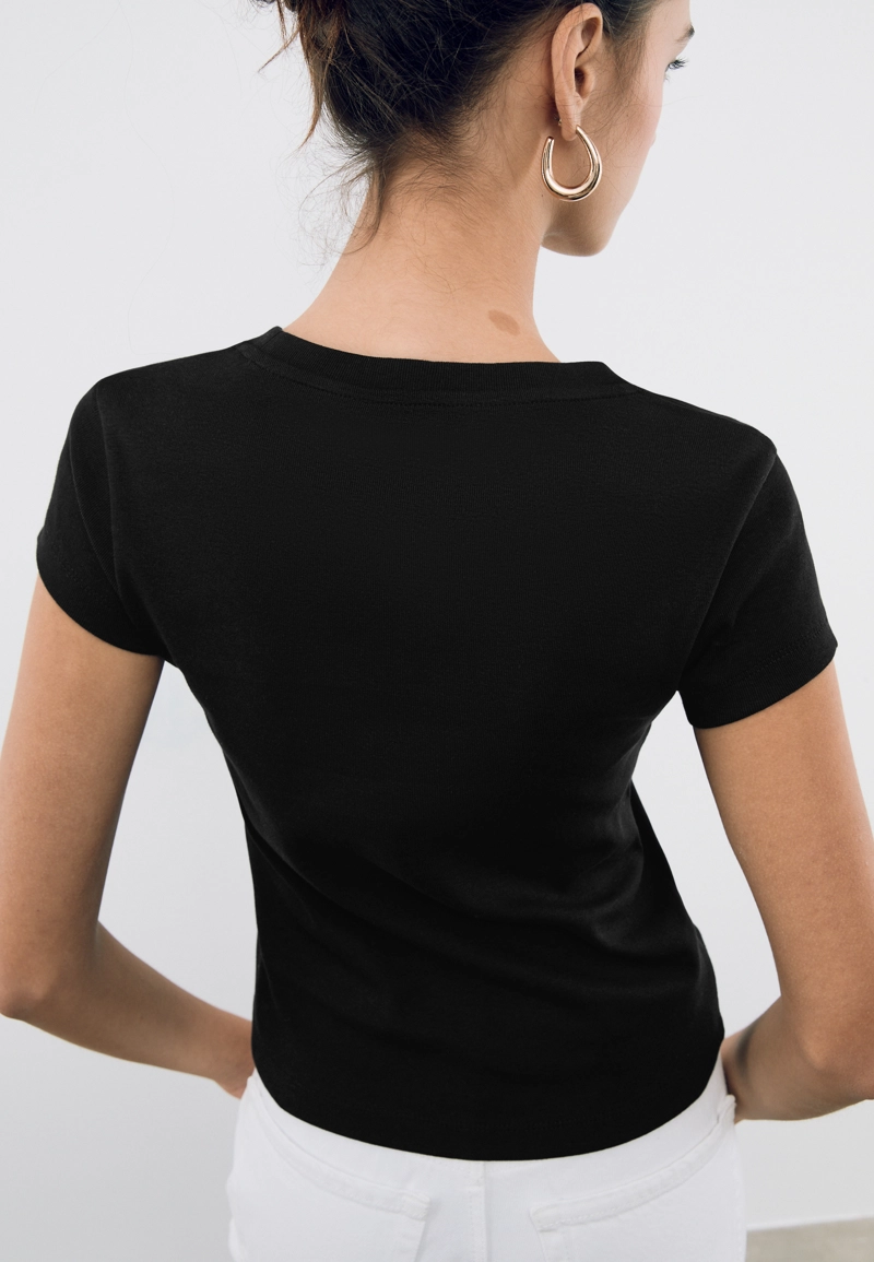 Облегающая футболка с текстом