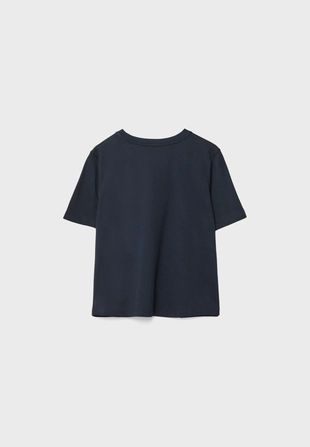 Navy blue|6652/935 - Stradivarius Футболка с вышивкой