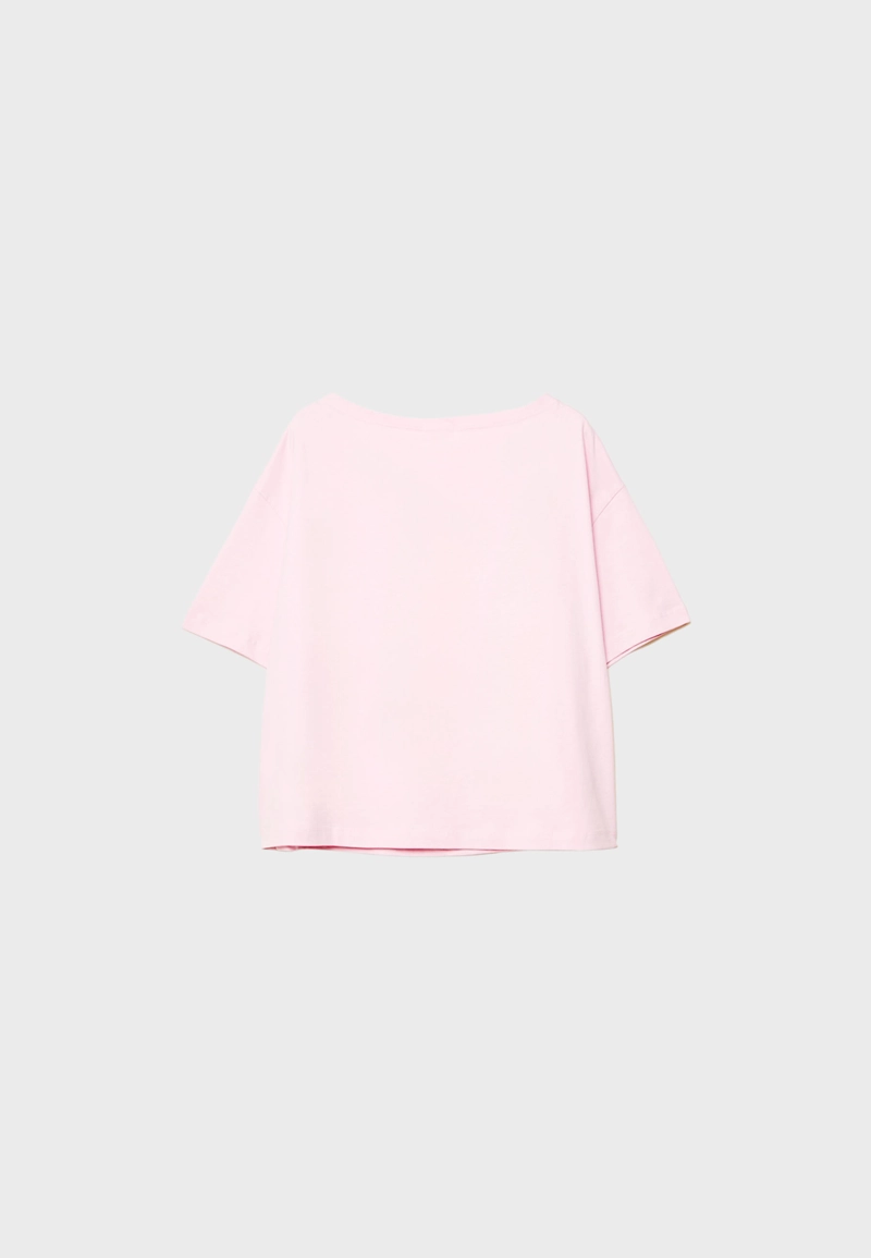 Футболка с принтом и вырезом «лодочка»