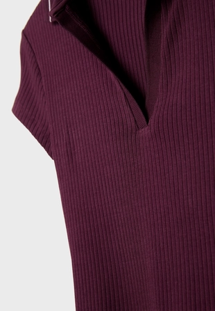 AUBERGINE|2539/638 - Stradivarius Базовая рубашка-поло