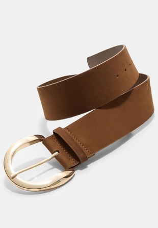 Широкий ремень с золотистой пряжкой- Заказать в России