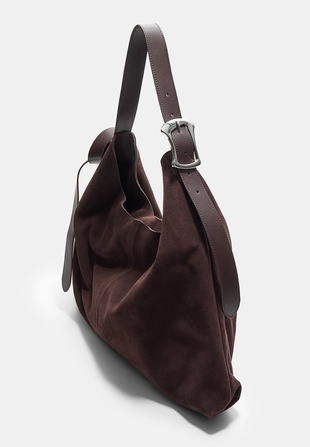 Сумка кожаная с узлом и пряжкой- Заказать в России