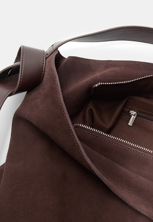 Сумка кожаная с узлом и пряжкой- Заказать в России