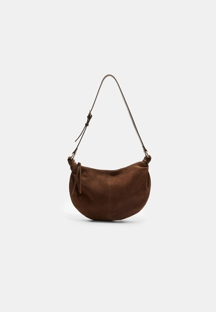 Кожаная сумка-полумесяц- Заказать в России