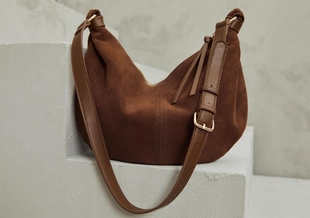 Кожаная сумка-полумесяц- Заказать в России