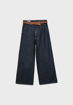 Джинсы свободного кроя с ремнем- Заказать в России