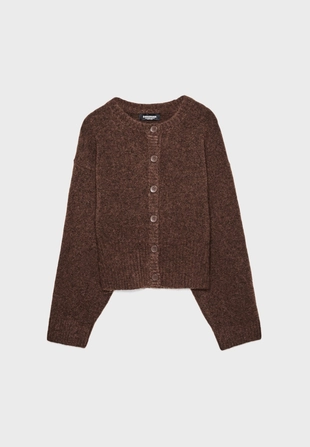 Трикотажный кардиган с широкими рукавами- Заказать в России