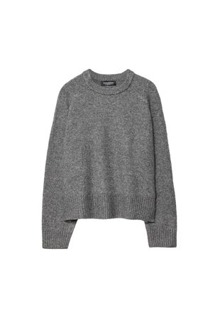 Dark grey|5028/411 - Stradivarius Базовый свитер из мягкого трикотажа