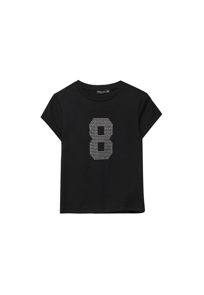 Облегающая футболка с блестящей отделкой