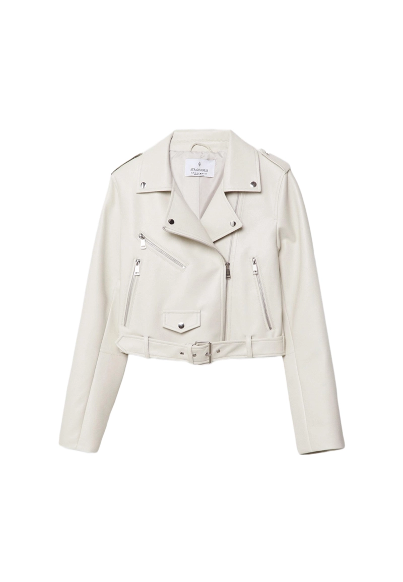 Куртка-косуха с поясом из искусственной кожи