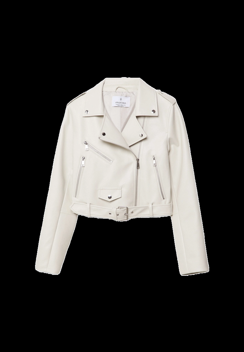 Куртка-косуха с поясом из искусственной кожи