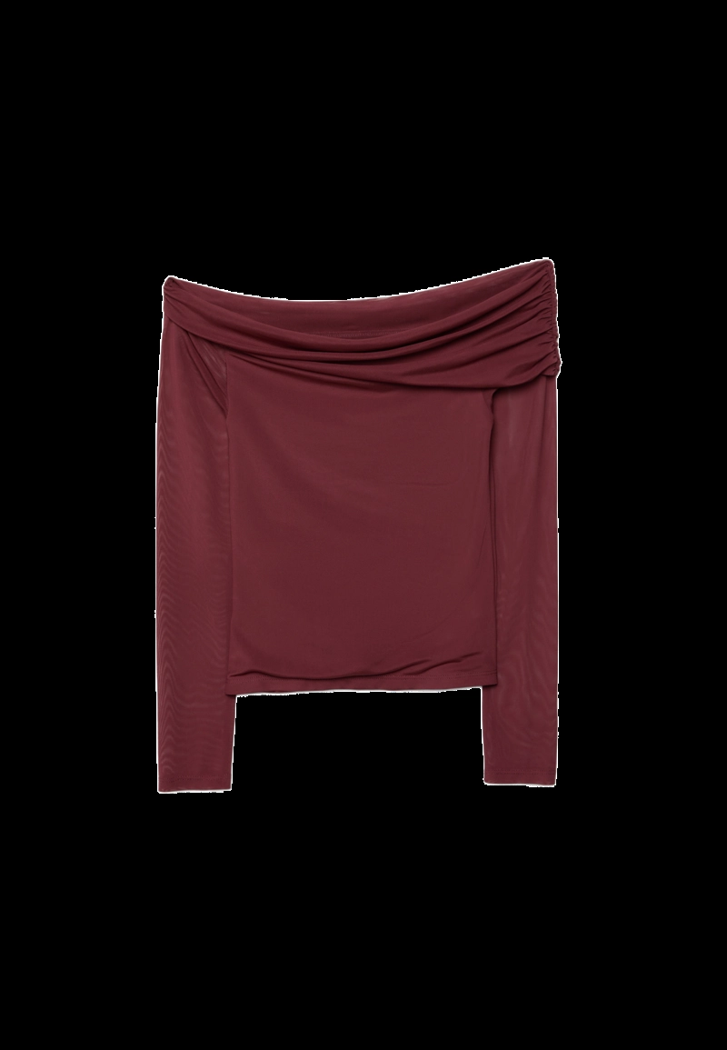 Асимметричная футболка из полупрозрачной ткани