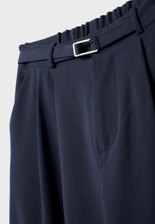 Широкие брюки с пряжкой- Заказать в России