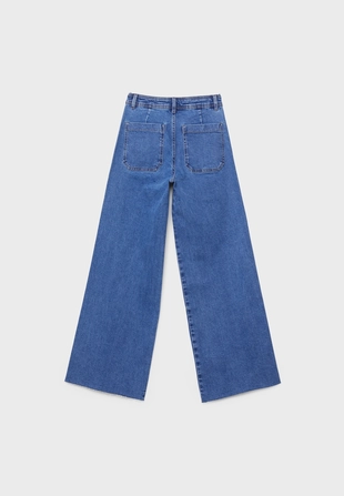 Джинсы прямого кроя с карманами- Заказать в России