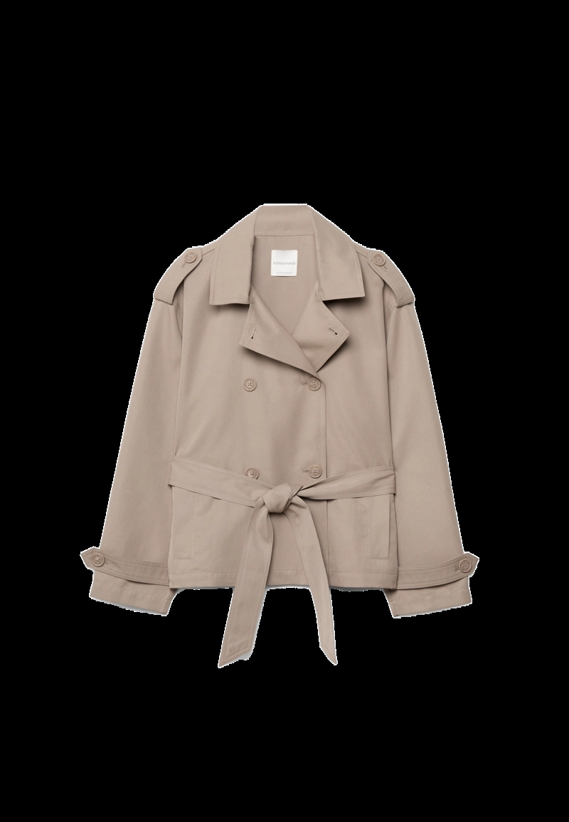 Тренч свободного кроя с поясом