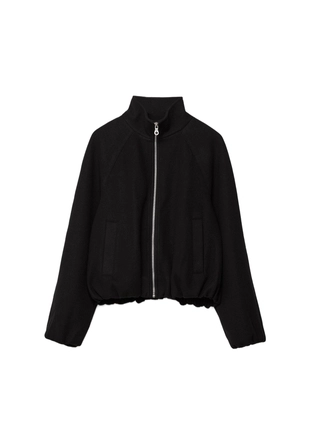 Бомбер объемного кроя из мягкой ткани- Заказать в России