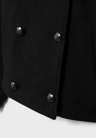 Куртка с высоким воротником и мягкой текстурой- Заказать в России