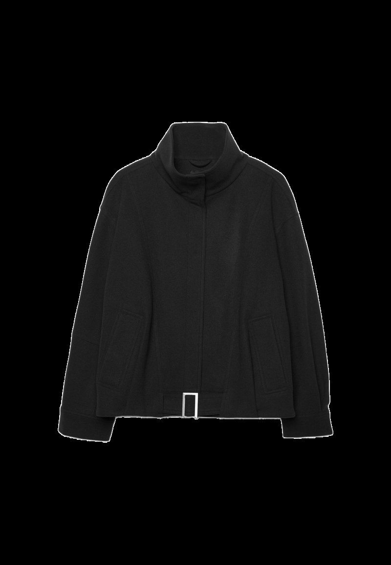 Объемная куртка-бомбер из мягкой ткани