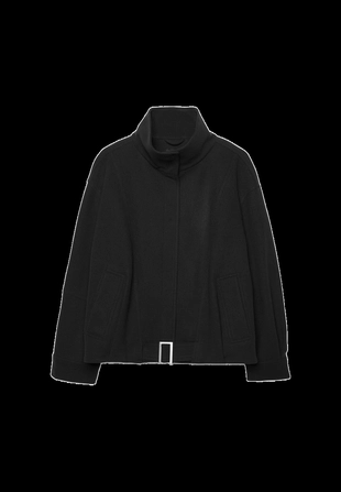 Объемная куртка-бомбер из мягкой ткани- Заказать в России