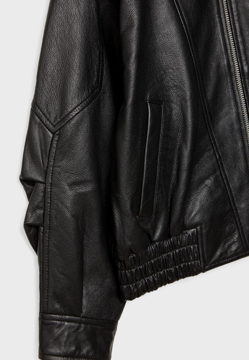 Куртка оверсайз из кожи