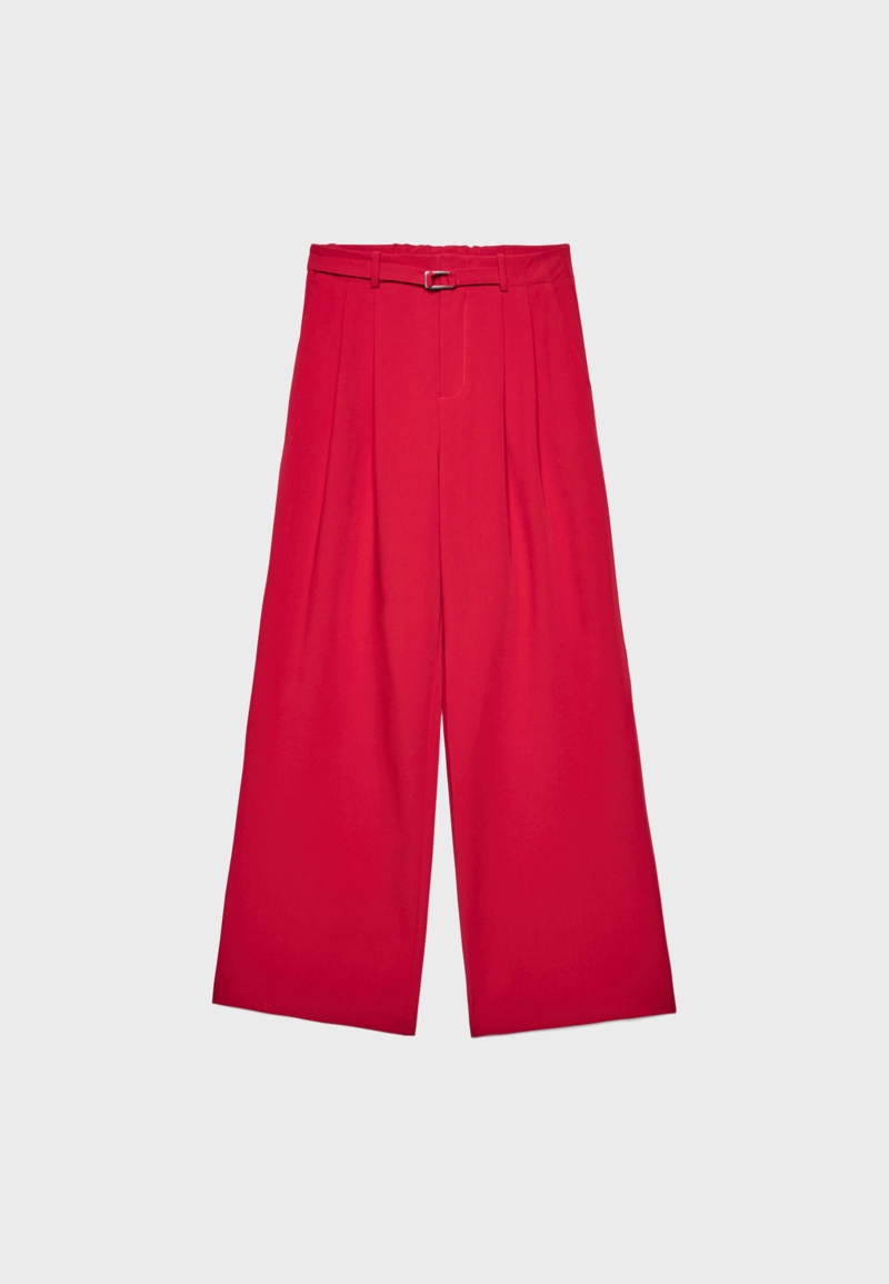 Широкие брюки с пряжкой
