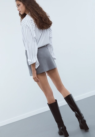 Юбка-шорты с разрезом сбоку- Заказать в России