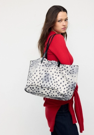 Двусторонняя сумка-шопер с принтом «зебра»- Заказать в России