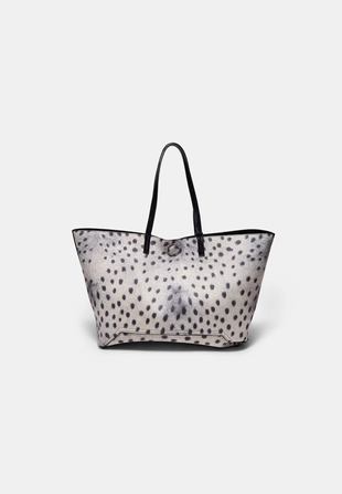 Двусторонняя сумка-шопер с принтом «зебра»- Заказать в России