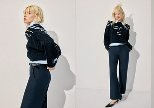 Прямые струящиеся брюки с поясом- Заказать в России