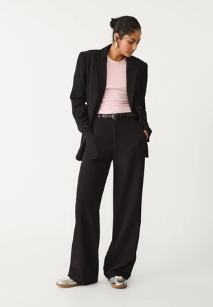 Прямые струящиеся брюки с поясом- Заказать в России