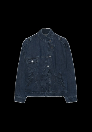 Джинсовая куртка с запахом- Заказать в России