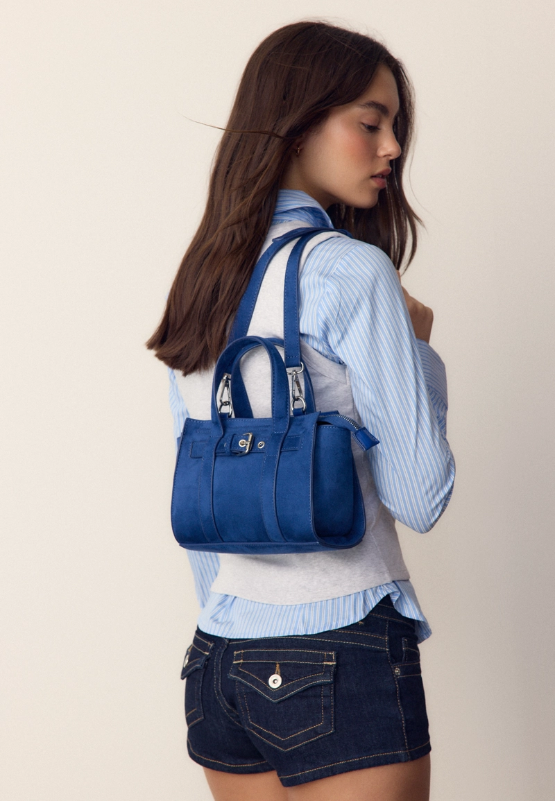 Мини-сумка-тоут с пряжкой