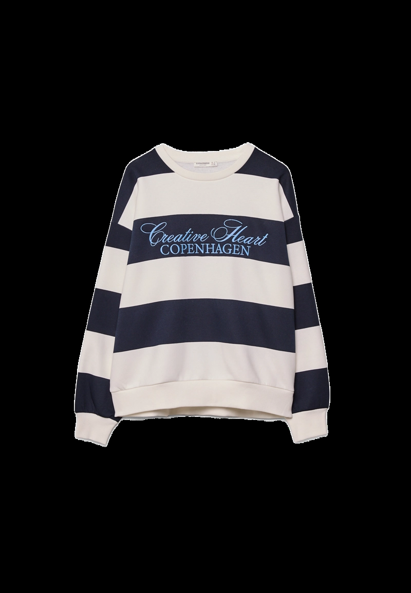 Толстовка с вышивкой в полоску