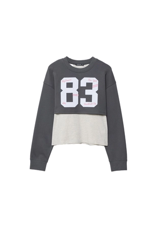 Комбинированная толстовка с вышивкой- Заказать в России