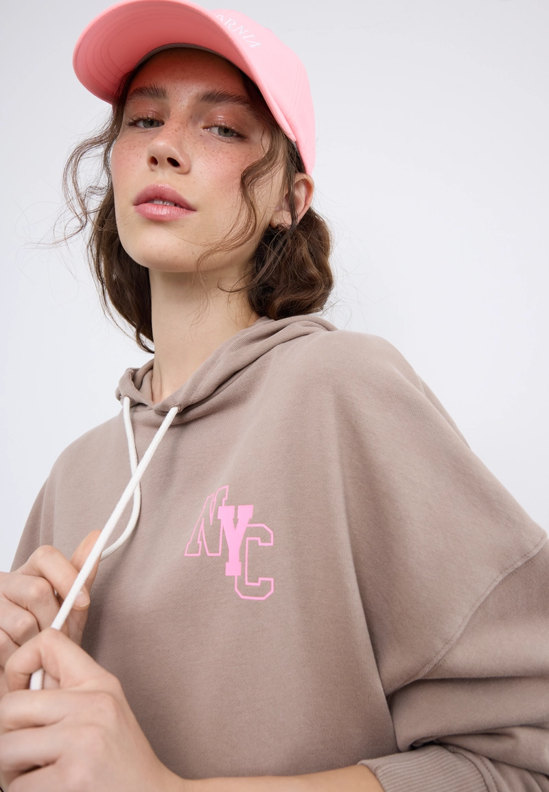 Толстовка с капюшоном с эффектом выцветания