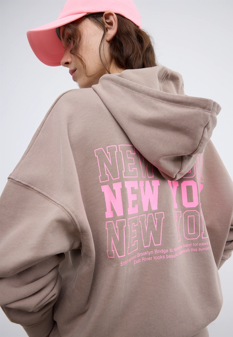 Толстовка с капюшоном с эффектом выцветания