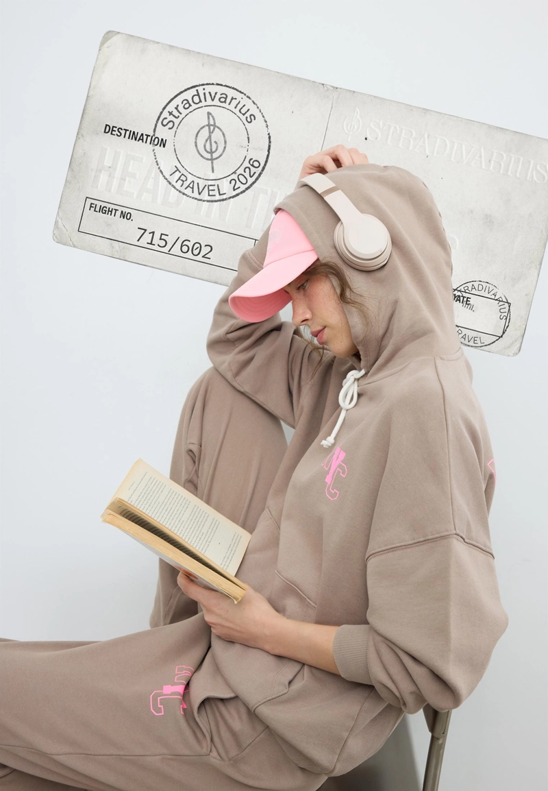 Толстовка с капюшоном с эффектом выцветания